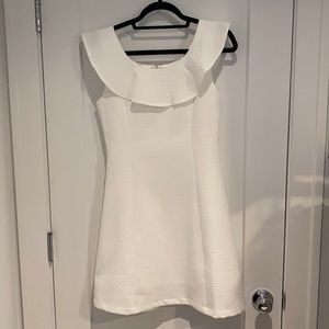 Pink lily white dress